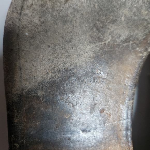 Brunello Cucinelli Mens Leather Wingtip Dress Shoes 43.5 Brown Made In Italy - Picture 12 of 16